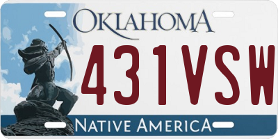 OK license plate 431VSW