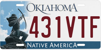 OK license plate 431VTF
