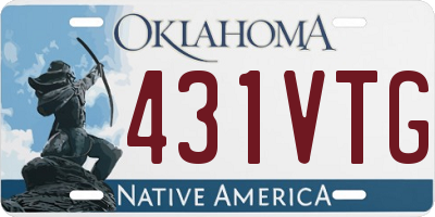OK license plate 431VTG