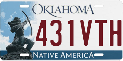 OK license plate 431VTH