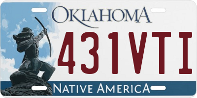 OK license plate 431VTI