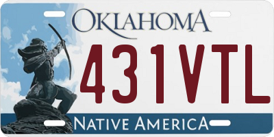 OK license plate 431VTL