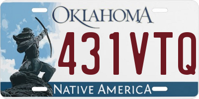 OK license plate 431VTQ