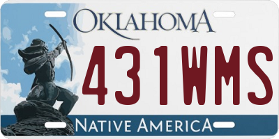 OK license plate 431WMS