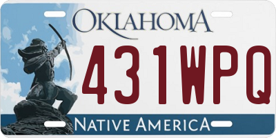 OK license plate 431WPQ