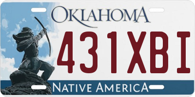 OK license plate 431XBI