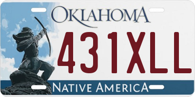 OK license plate 431XLL
