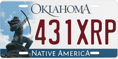 OK license plate 431XRP