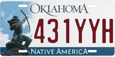 OK license plate 431YYH