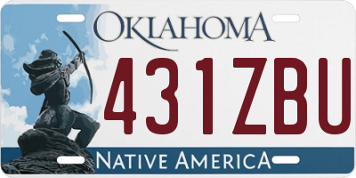 OK license plate 431ZBU