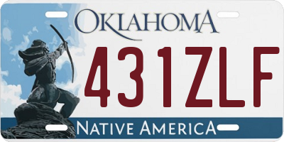 OK license plate 431ZLF