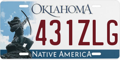 OK license plate 431ZLG