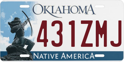 OK license plate 431ZMJ