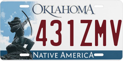 OK license plate 431ZMV