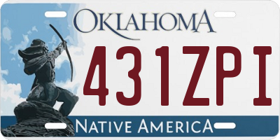 OK license plate 431ZPI