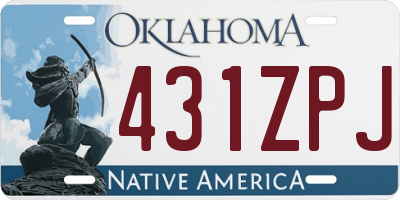 OK license plate 431ZPJ
