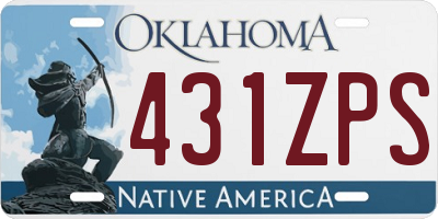 OK license plate 431ZPS