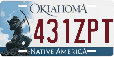 OK license plate 431ZPT