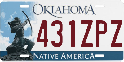 OK license plate 431ZPZ