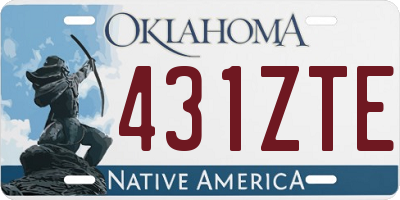 OK license plate 431ZTE