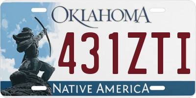 OK license plate 431ZTI