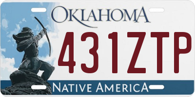 OK license plate 431ZTP