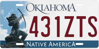 OK license plate 431ZTS