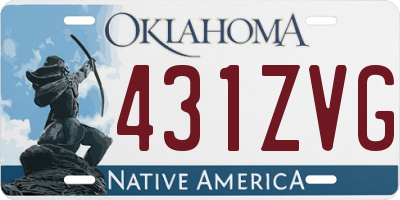 OK license plate 431ZVG