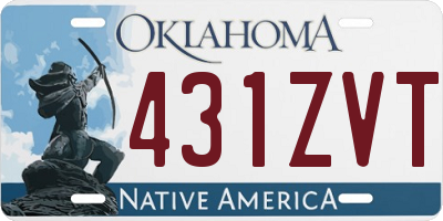 OK license plate 431ZVT