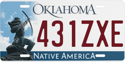 OK license plate 431ZXE