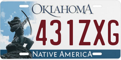 OK license plate 431ZXG