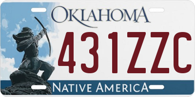 OK license plate 431ZZC