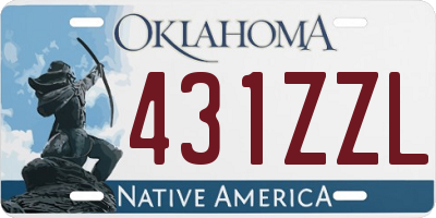 OK license plate 431ZZL