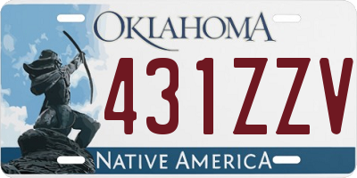 OK license plate 431ZZV