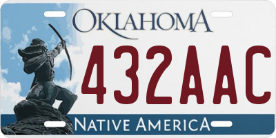 OK license plate 432AAC