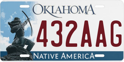 OK license plate 432AAG