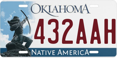 OK license plate 432AAH