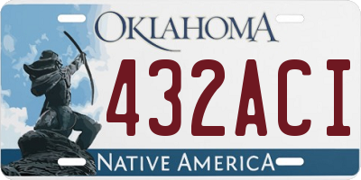 OK license plate 432ACI