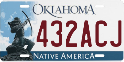 OK license plate 432ACJ