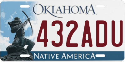 OK license plate 432ADU