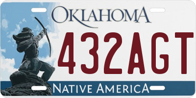 OK license plate 432AGT