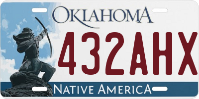 OK license plate 432AHX