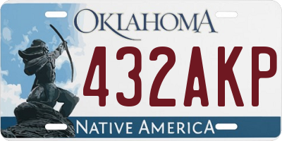 OK license plate 432AKP