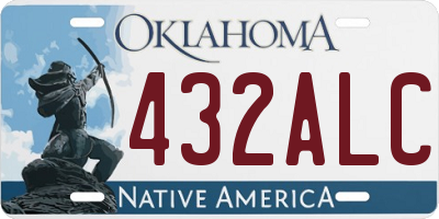 OK license plate 432ALC