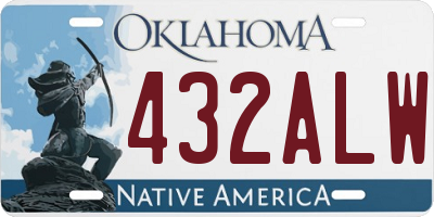 OK license plate 432ALW