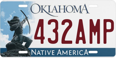 OK license plate 432AMP