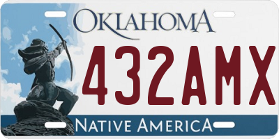 OK license plate 432AMX