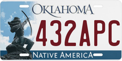 OK license plate 432APC