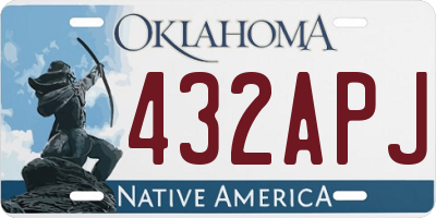 OK license plate 432APJ