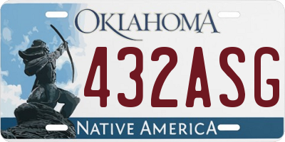 OK license plate 432ASG